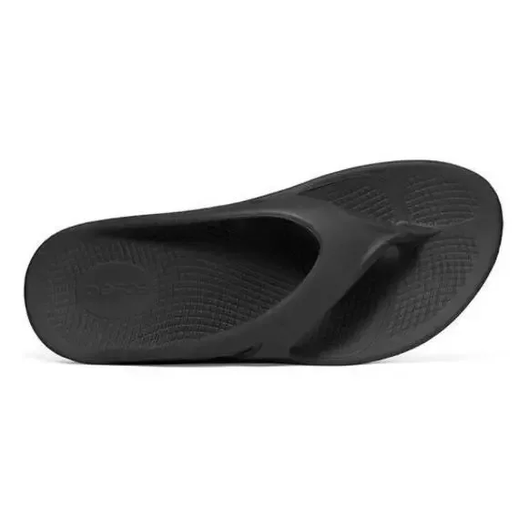 OOFOS OOriginal Flip Flops Unisex US 7W-5M Black Comfort Slip On Sandals OOF1 - Picture 7 of 10